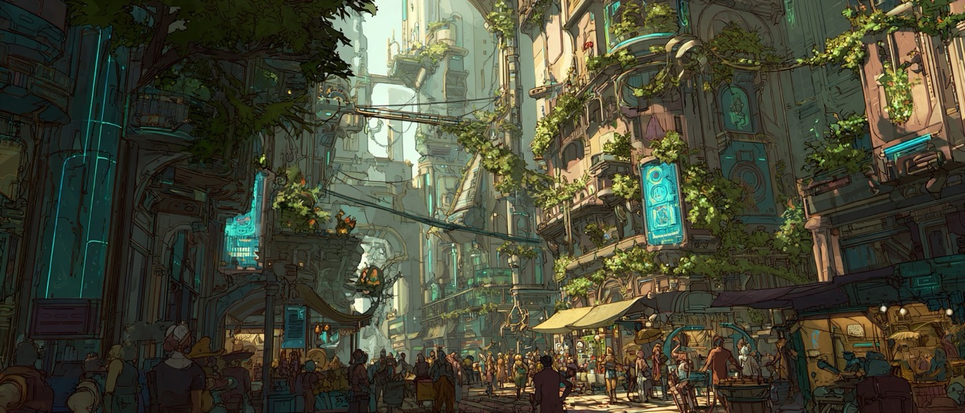 Rue animee le matin dans les anneaux interieurs