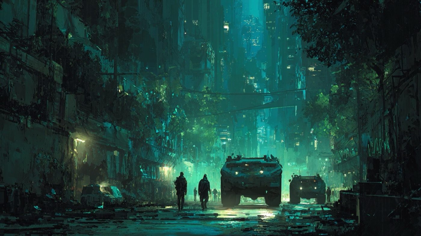 Rue sombre des quartiers pauvres