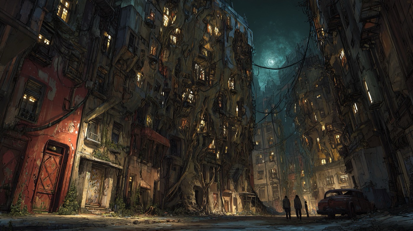 Zone necrosee — les batiments ont cesse de vivre