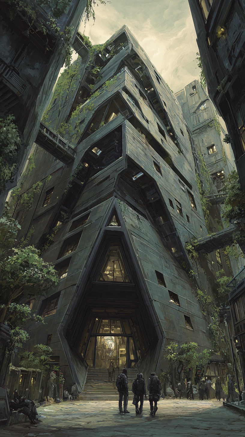 Interieur institutionnel avec materiaux hybrides